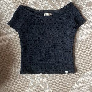 Black, off the shoulder top